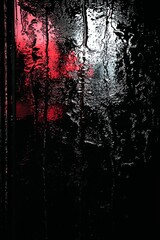 Wall Mural - rainy night window reflection