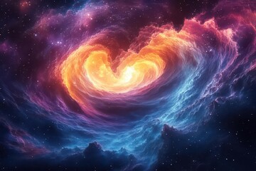 Wall Mural - nebula swirling with vibrant colors stars twinkling like diamonds against a cosmic canvas evoking a 