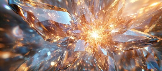 Stunning and dramatic image of a brilliant cosmic explosion with a burst of radiant light glowing energy and shimmering iridescent effects  The image evokes a sense of power intensity
