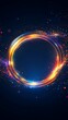 © Shahida - Abstract background of glowing particles. luminous swirling. Elegant glowing circle