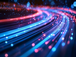 Wall Mural - data moving trough optic fiber. the colors create a sense of movement and energy.