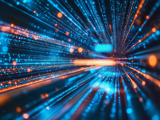 Wall Mural - data moving trough optic fiber. the colors create a sense of movement and energy.