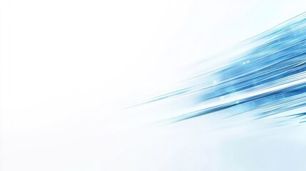Wall Mural - abstract linear blue lines pattern on white background technology line, speed motion, fast forward c