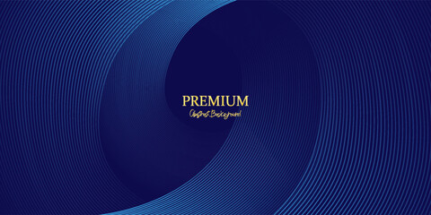 Wall Mural - abstract blue background with glowing curved lines. shiny blue swirl curve lines design. spiral line