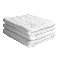 Soft white towels stacked neatly for use