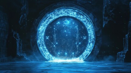 Wall Mural - Celestial Portal in Ancient Stone Ruins