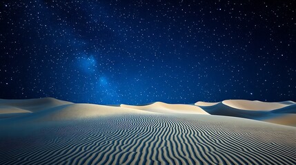 Wall Mural - starry night desert landscape