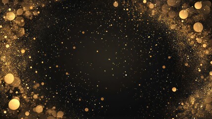 Wall Mural - fireworks background, gold fireworks vector border, frame