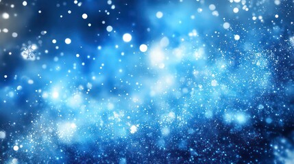 Canvas Print - frosted blue ice, a captivating blue background with delicate white cracks, sparkling with a frosty 