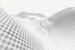 © Rayhanbp - Abstract white and gray dotted wave pattern background.