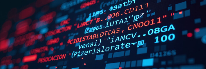 binary code streams digital data background cyber security technology purposes