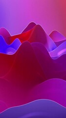 Wall Mural - vertical gradient mountain shapes background 4k features outlined mountain shapes in blue and red gr