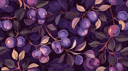 plum seamless pattern wallpaper