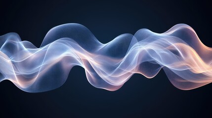 Wall Mural - abstract light wave flowing on dark background. elegant and futuristic design. ideal for website ban