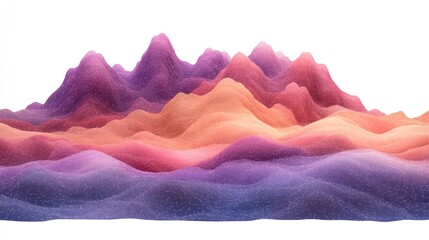 Wall Mural - abstract 3d landscape with gradient mesh. ideal for backgrounds, presentations, or website headers. 