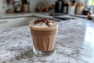 Canvas Print - Aromatic Hot Chocolate in a Glass