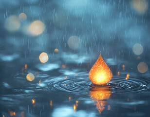 Canvas Print - Rain Drop Glow