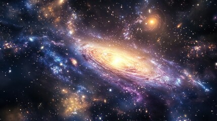 Wall Mural - stunning from the outer space horizon, where bright star clusters dominate the view, background wall