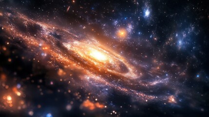 Wall Mural - stunning from the outer space horizon, where bright star clusters dominate the view, background wall