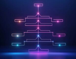 Wall Mural - Neon Tournament Bracket