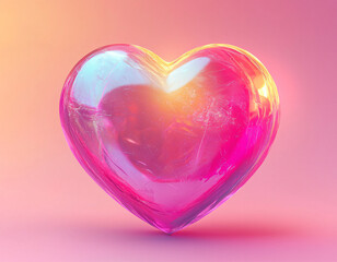 Poster - Iridescent Glass Heart