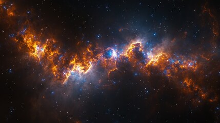 Wall Mural - stunning from the outer space horizon, where bright star clusters dominate the view, background wall