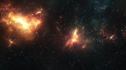 Wall Mural - stunning from the outer space horizon, where bright star clusters dominate the view, background wall