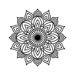 Wall Mural - Mandala Affirmations adult coloring book page for kdp book interior. Peaceful Petals, Ability to Relax, Brain Experiences, Harmonious Haven, Peaceful