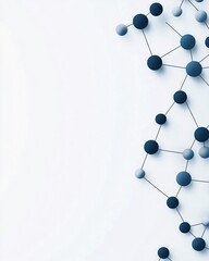 Abstract molecular structure on a white background