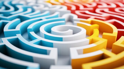 colorful abstract maze design