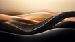 © Anna - A golden-brown wave image generated by a computer, featuring soft lighting at its center