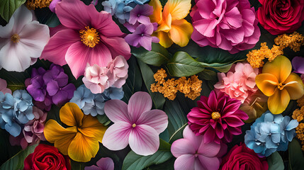 Wall Mural - a beautiful floral flower plant wallpaper featuring colorful blossom and botanical pattern backgroun