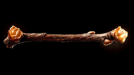 Close-up of a small tree branch with two buds.
