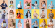 © Pixel-Shot - Collage of different working women on color background