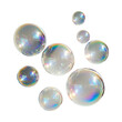 © lander - Colorful Soap Bubbles on Transparent Background