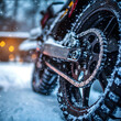 © addison - Winter motorcycle chain replacement photo