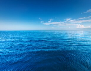 beautiful blue ocean with a calm and peaceful mood the water is still and the waves are gentle creat