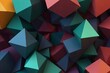 © Ghulam - Abstract geometric background, 3d render, composition of geometric shapes Generative AI