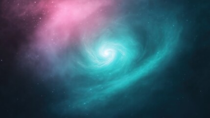 Wall Mural - mesmerizing cosmic swirl with nebula and galaxies in vivid colors showcasing ethereal space beauty a