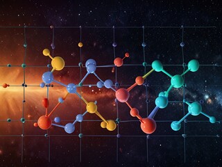 Wall Mural - dna molecule background