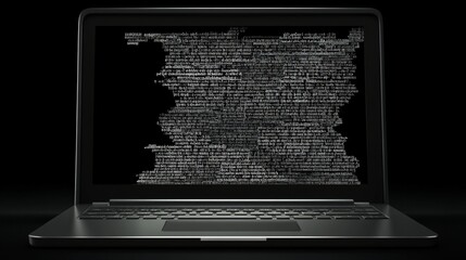 Digital Enigma: A Close-Up of a Laptop Displaying a Myriad of Code