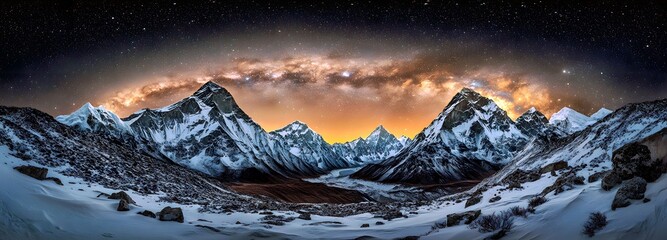 Wall Mural - sunrise in the mountains