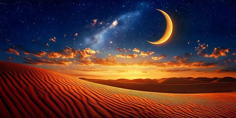 Wall Mural - sunset over the desert