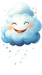 © B8stock - Happy cartoon cloud with a joyful expression.