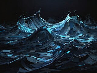 Wall Mural - abstract blue background with water