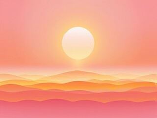 Poster - sunset in the mountains