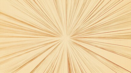 Wall Mural - Hand-drawn sunburst lines radiating outward in golden tones on a subtle beige background. No text, no people.