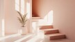© pinporn manosri - Minimalist D blocks forming a staircase-like structure with soft shadows on a neutral backdrop. No text, no people.