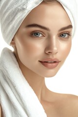 Wall Mural - Young beautiful skin, natural makeup and healthy glow