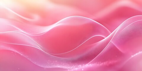 Canvas Print - Abstract Pink Waves Gentle Flowing Design